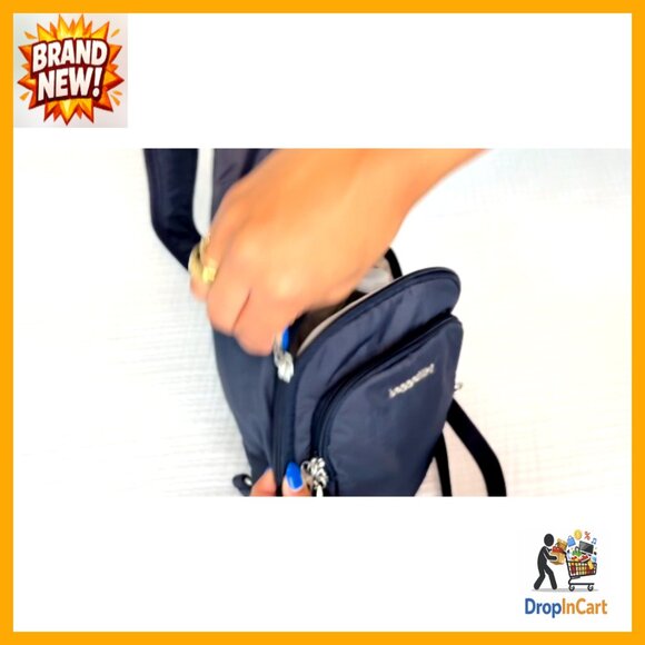 Anti-Theft Crossbody Sling Bag Secure Travel Lightweight RFID Blocking Compact - Picture 7 of 7